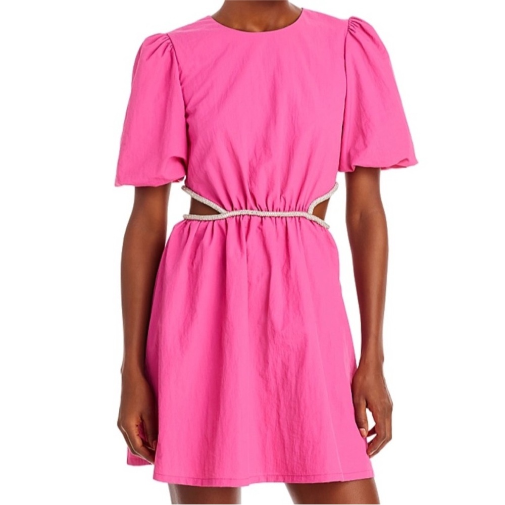 WAYF pink mini cutout dress in size small